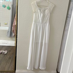 Maxi white dress from Bebe
